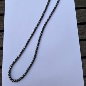 28" Hematite Bead Necklace